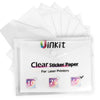 Uinkit Printable Vinyl For Inkjet and Laser Printer 25Pack Waterproof Vinyl Sticker Paper Clear Glossy Matte Letter Size 8.5x11