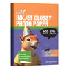 Uinkit 37lb Thin Flyer Paper Glossy 8.5x11 Inkjet 100 Sheets Single Side DIY Chip Bag 135gsm Photos Picture for Inkjet Printer with Dye Ink Letter size A4 Brochure
