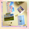 Uinkit 60 Sheets Holographic Clear Sticker Paper Self-Adhesive Waterproof Transparent Film Laminate Sheets A4 8.27"x11.7"Holographic Overlay (Plain,Star,Love Heart,Snowflake,Diamond)