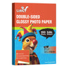 UinkitDouble Sided Photo Paper Glossy 8.5x11 54lbs Inkjet for Dye Ink 200Gsm Value Bulk Pack Picture 8.5 x 11 9.5Mil for Inkjet Printing Printer