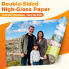 UinkitDouble Sided Photo Paper Glossy 8.5x11 54lbs Inkjet for Dye Ink 200Gsm Value Bulk Pack Picture 8.5 x 11 9.5Mil for Inkjet Printing Printer
