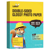 Uinkit Photo Paper, 160gsm, Double GLOSSY, for inkjet Printers, Photo Prints, Crafts & School Projects Brochures & Crafts (100, 8.5x11)