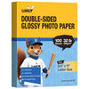 Uinkit Photo Paper, 120gsm, Double GLOSSY, for inkjet Printers, Photo Prints, Crafts & School Projects Brochures & Crafts (100, 8.5x11)