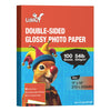 UinkitDouble Sided Photo Paper Glossy 8.5x11 54lbs Inkjet for Dye Ink 200Gsm Value Bulk Pack Picture 8.5 x 11 9.5Mil for Inkjet Printing Printer