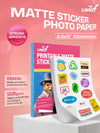 Uinkit Premium Adhesive Photo Paper 8.5x11 inch Glossy Self-Adhesive Sticker Paper for Inkjet Printer, Quick Dry Works with Cricut Silhouette - Perfect for Stickers Labels