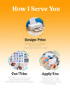 Uinkit Inkjet PET Label Paper A4 (8.5 x 11 Inch), Matte White/Clear/Bright White Finishes, 15-200 Sheet Packs