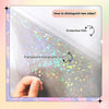 Uinkit Holographic Self-Adhesive Laminated Film Adhesive Transparent Vinyl for Stickers,10Sheets Overlay Holographic 8.27"x11.7" inches