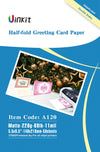 Half Folding Greeting Card Paper - 5.5x8.5 When Fold 68lb - 50Sheets Matt Inkjet Paper with Envelop Uinkit