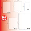5mil Laminating Pouches 200Sheets Variety Pack Laminating Sheets Letter, Photo, Card, Notecard, ID Badge and Business Card Dry-Erase Friendly Sheets Crystal Clear Laminated Finish