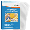 Uinkit PET Cold Laminating Film, A4 / A3 / 4R Sizes, 4 Mil Self-Adhesive Single-Sided Cold Laminating Pouches