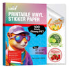 Uinkit Inkjet PET Label Paper A3 (11 x 17 Inch), Matte White/Clear/Bright White, 30-200 Sheet Packs
