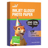 Uinkit 37lb Thin Flyer Paper Glossy 8.5x11 Inkjet 100 Sheets Single Side DIY Chip Bag 135gsm Photos Picture for Inkjet Printer with Dye Ink Letter size A4 Brochure