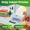 Uinkit Bright White Single Sided Glossy Photo Paper 8.5x11 Letter Size 180gsm 48lb Instant Dry Dye Inkjet Paper, Smudge Resistant Professional Printing Papers for Home/Office Trial Use