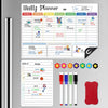Uinkit Magnetic Dry Erase Calendar with Markers for Refrigerator-16.5X 11.8 Inches- Weekly, Monthly Magnet Planner Grocery List, 4 Markers and Eraser