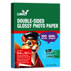 Uinkit 100 Sheets 8.5x11 Letter Size Thick Heavyweight Photo Paper Double Sided Glossy Cardstock 80LB 300Gsm 15.7Mil Brochure, Only for professional Inkjet Printer and Dye Ink