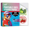 Uinkit Inkjet PET Label Paper A4 (8.5 x 11 Inch), Matte White/Clear/Bright White Finishes, 15-200 Sheet Packs
