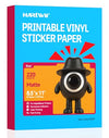 HARTWII 220 Sheets Printable Vinyl Sticker Paper for Inkjet & Laser Printer,Matte White Waterproof Sticker Paper 8.5x11 Inch,Dries Quickly with Vivid Colors, Tear Resistant