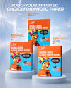 UinkitDouble Sided Photo Paper Glossy 8.5x11 54lbs Inkjet for Dye Ink 200Gsm Value Bulk Pack Picture 8.5 x 11 9.5Mil for Inkjet Printing Printer