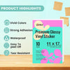Uinkit Inkjet PP Label Paper A3 (11 x 17 Inch), Glossy/Matte/Adhesive Finish, 10-200 Sheet Packs