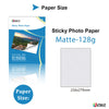 Uinkit 30 Sheets Printable Matte Sticker Photo Paper，8.5x11 Full Sheet Inkjet Self Adhesive Photo Paper