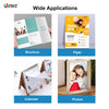 100 Sheets Matte Photo Paper Coated 8.5x11 180Gsm 49lbs 8.5Mil For Inkjet and Laser Printer Uinkit