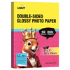 Uinkit 50 Sheets 5x7 Size Thick Heavyweight Photo Paper Double Sided Glossy Cardstock 80LB 300Gsm 15.7Mil Brochure, Only for professional Inkjet Printer and Dye Ink