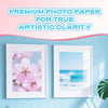 Uinkit 37lb Thin Flyer Paper Glossy 8.5x11 Inkjet 100 Sheets Single Side DIY Chip Bag 135gsm Photos Picture for Inkjet Printer with Dye Ink Letter size A4 Brochure