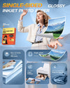 Uinkit Photo Paper, 200gsm, Single Sided, for Dye Ink Printers, Photo Prints, Crafts & School Projects Brochures & Crafts