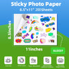 Uinkit Glossy Sticker Paper for Inkjet Printer, 8.5 x 11Inches 6.5Mil Printable Self Adhesive Photo Paper Priner Sticker Papers for Inkjet Printer Dries Quickly Vivid Color