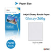 Thick Cardstock Photo Paper Double Sided Glossy 11.8Mil 260Gsm - For Inkjet printer that can feed very thick paper Only