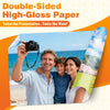 UinkitDouble Sided Photo Paper Glossy 8.5x11 54lbs Inkjet for Dye Ink 200Gsm Value Bulk Pack Picture 8.5 x 11 9.5Mil for Inkjet Printing Printer