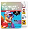 Uinkit 50 Sheets Premium Glossy Printable Vinyl Sticker Paper - Waterproof, Quickly-Dries for Pet Photos & Kids Crafts, Tear-Resistant Decals for Inkjet & Laser Printers (Letter Size 8.5"x11")