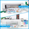 Uinkit Premium Printable Vinyl Sticker Holographic Glossy Transparent Each 8 Sheets For Inkjet Printer Variety Pack- 24 Sheets Mixed Finish Label Dries Quickly Vivid Colors, Holds Ink well