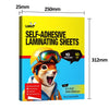Uinkit PET Cold Laminating Film, A4 / A3 / 4R Sizes, 4 Mil Self-Adhesive Single-Sided Cold Laminating Pouches