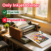 Uinkit Bright White Single Sided Glossy Photo Paper 8.5x11 Letter Size 180gsm 48lb Instant Dry Dye Inkjet Paper, Smudge Resistant Professional Printing Papers for Home/Office Trial Use