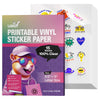Uinkit Inkjet PET Label Paper A4 (8.5 x 11 Inch), Matte White/Clear/Bright White Finishes, 15-200 Sheet Packs