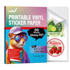 Uinkit Inkjet PET Label Paper A4 (8.5 x 11 Inch), Matte White/Clear/Bright White Finishes, 15-200 Sheet Packs