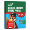 Uinkit Glossy Sticker Paper for Inkjet Printer, 8.5 x 11Inches 6.5Mil Printable Self Adhesive Photo Paper Priner Sticker Papers for Inkjet Printer Dries Quickly Vivid Color
