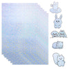 Uinkit Holographic Self-Adhesive Laminated Film Adhesive Transparent Vinyl for Stickers,10Sheets Overlay Holographic 8.27"x11.7" inches