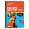 UinkitDouble Sided Photo Paper Glossy 8.5x11 54lbs Inkjet for Dye Ink 200Gsm Value Bulk Pack Picture 8.5 x 11 9.5Mil for Inkjet Printing Printer