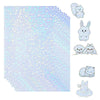 Uinkit Holographic Self-Adhesive Laminated Film Adhesive Transparent Vinyl for Stickers,10Sheets Overlay Holographic 8.27"x11.7" inches