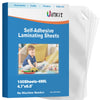 Uinkit PET Cold Laminating Film, A4 / A3 / 4R Sizes, 4 Mil Self-Adhesive Single-Sided Cold Laminating Pouches