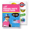 Uinkit Premium Adhesive Photo Paper 8.5x11 inch Glossy Self-Adhesive Sticker Paper for Inkjet Printer, Quick Dry Works with Cricut Silhouette - Perfect for Stickers Labels