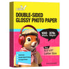 Uinkit Photo Paper Glossy Double Sided 8.5x11 Inkjet 37lb 140gsm Dye ink Thin Photo Picture Flyer Calendar Magazine CD Cover letter