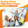 UinkitDouble Sided Photo Paper Glossy 8.5x11 54lbs Inkjet for Dye Ink 200Gsm Value Bulk Pack Picture 8.5 x 11 9.5Mil for Inkjet Printing Printer