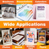 UinkitDouble Sided Photo Paper Glossy 8.5x11 54lbs Inkjet for Dye Ink 200Gsm Value Bulk Pack Picture 8.5 x 11 9.5Mil for Inkjet Printing Printer