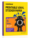 Hartwii Premium Printable Vinyl Sticker Paper, 30 Sheets Glossy White Waterproof Self-Adhesive Sticker Paper-8.5x11" Quick-Drying for Inkjet & Laser Printers, Vivid Colors, Tear Resistant,