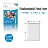 Uinkit Premium Adhesive Photo Paper 8.5x11 inch Glossy Self-Adhesive Sticker Paper for Inkjet Printer, Quick Dry Works with Cricut Silhouette - Perfect for Stickers Labels (200)