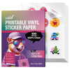 Uinkit Inkjet PET Label Paper A4 (8.5 x 11 Inch), Matte White/Clear/Bright White Finishes, 15-200 Sheet Packs