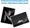 Uinkit Photo Paper Glossy Double Sided 8.5x11 Inkjet 37lb 140gsm Dye ink Thin Photo Picture Flyer Calendar Magazine CD Cover letter